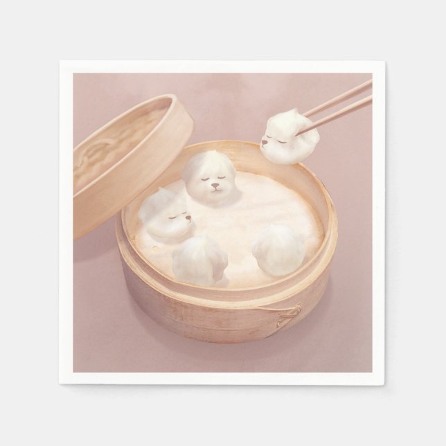 Smile Dog – Xiao Long Bao Delight Napkin (Front)