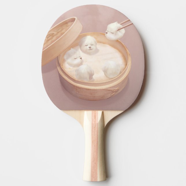 Smile Dog – Xiao Long Bao Delight Ping Pong Paddle (Front)