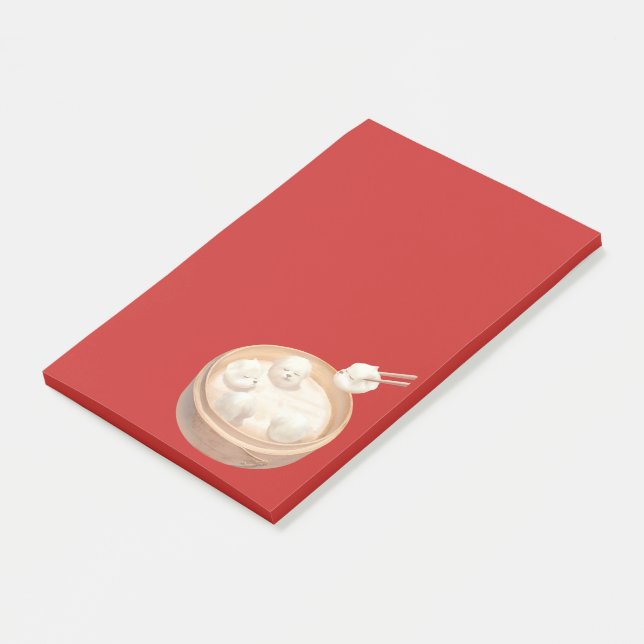 Smile Dog – Xiao Long Bao Delight Post-it Notes (Angled)