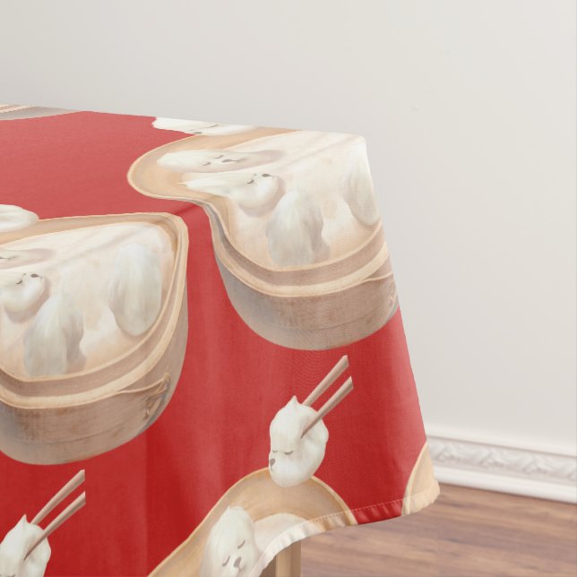 Smile Dog – Xiao Long Bao Delight Tablecloth (In Situ)