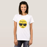 Smile Emoji with Sunshades Homeschool is Cool