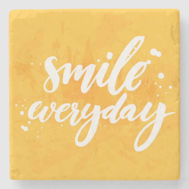 Smile Everyday Stone Coaster (Front)