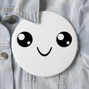 Smile Face 6 Cm Round Badge