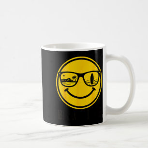 Smile face beach life surf hawaii ocean vacation coffee mug