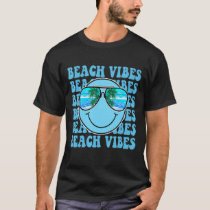 Smile Face Beach Vibes Matching Summer T-Shirt