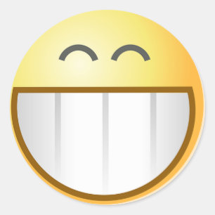 Smile Face Happy Grin Destiny Art Classic Round Sticker