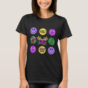 Smile Face Mardi Gras Vibes Fat Tuesday New Orlean T-Shirt