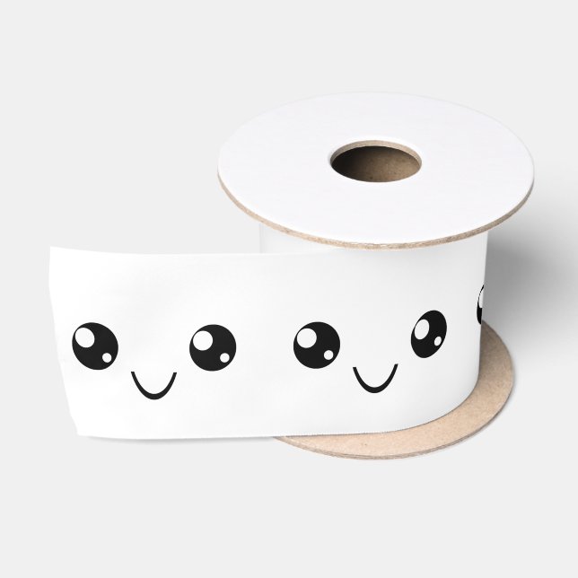 Smile Face Satin Ribbon (Spool)