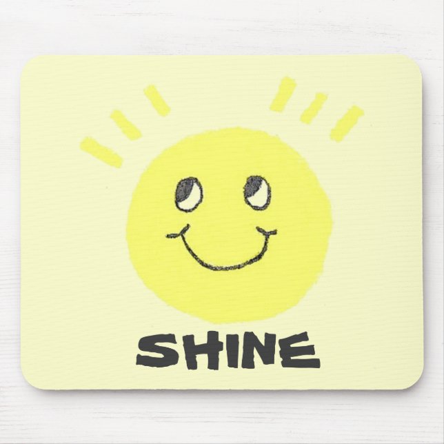 Smile Face Shine Mouse Mat (Front)