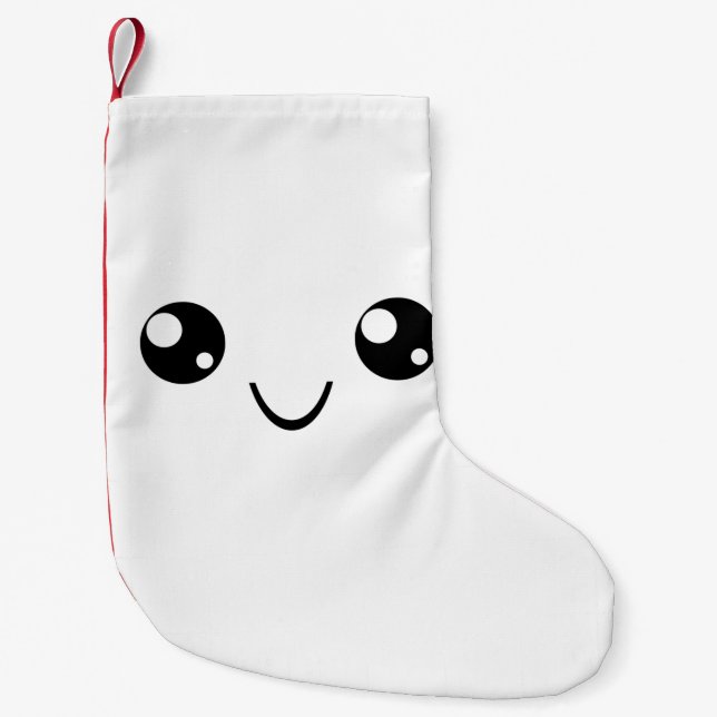 Smile Face Small Christmas Stocking (Front)