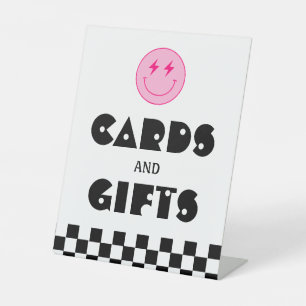 Smile Face Two Cool Birthday Cards and Gifts Pedestal Sign