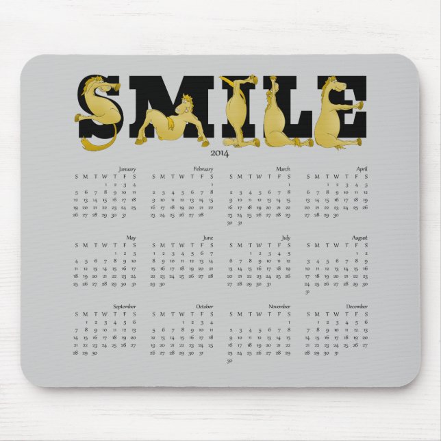 SMILE flexible pony calendar 2014 Mouse Mat (Front)