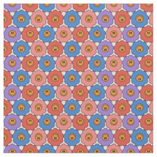 Smile Flowers Fabric