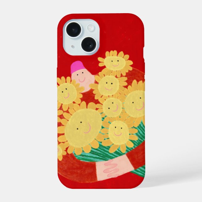 smile flowers  iPhone 15 case (Back)