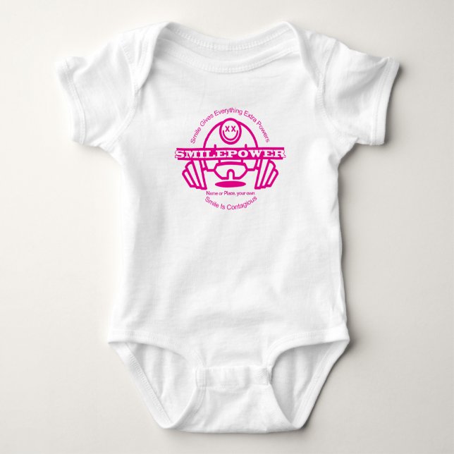 Smile for extra powers, Tribe of SmilePower Baby Bodysuit (Front)
