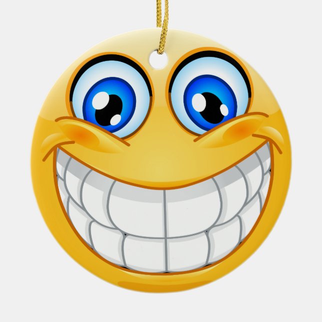 Smile  Friendship Ornamenet Ceramic Tree Decoration (Front)