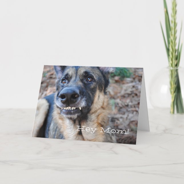 Smile! German Shepherd Happy Mothers Day Card (Front)