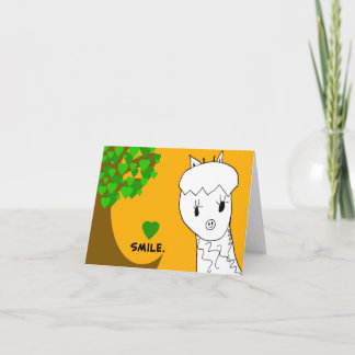 Smile! Giraffe Notecard