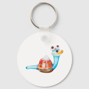 SMILE GLASS SNAIL KEY RING