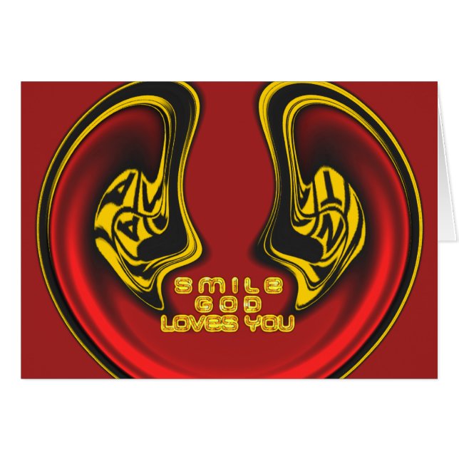 Smile God Loves You Beautiful Amazing Text Quote (Front Horizontal)