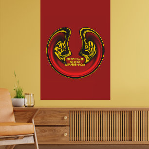 Smile God Loves You Beautiful Amazing Text Quote  Poster