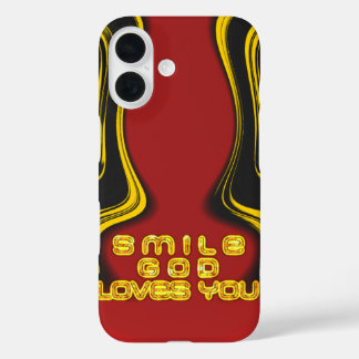 Smile God Loves You Customise Product iPhone 16 Case