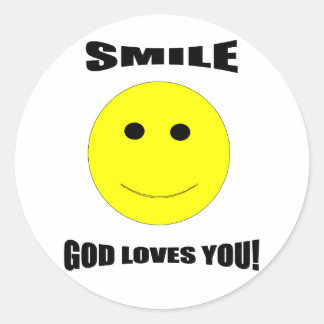 Smile god loves you sticker