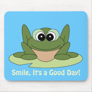Smile Good Day Frog Mousepad