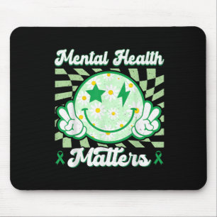 Smile Happy Face Cute Flower Mental Health S Aware Mouse Mat