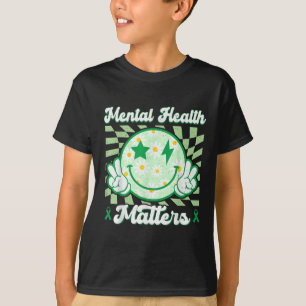 Smile Happy Face Cute Flower Mental Health S Aware T-Shirt