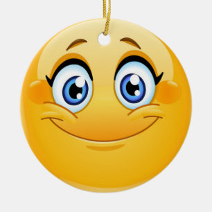 Smile Happy Face Friendship Ornamenet Ceramic Tree Decoration