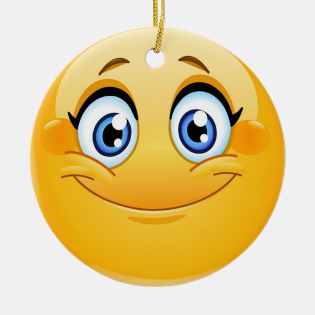 Smile Happy Face Friendship Ornament (Front)