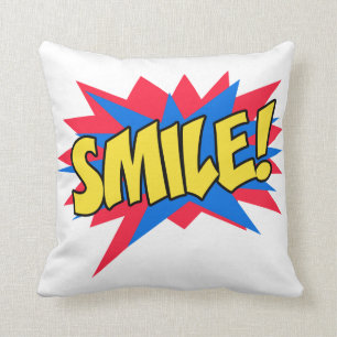 Smile Happy Pop Art Cushion