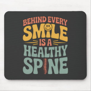Smile Healthy Spine Chiropractor Quote Design Mouse Mat