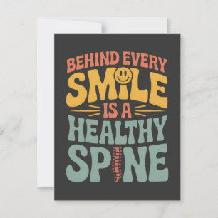 Smile Healthy Spine Chiropractor Quote Design Postcard