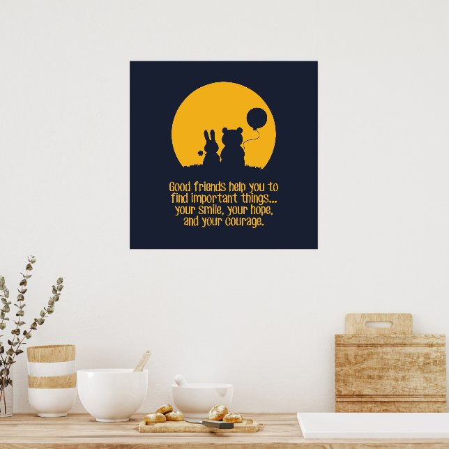 Smile, hope, courage poster (Kitchen)