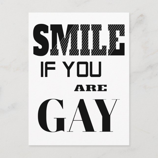 Smile if you are Gay Postcard (Front)