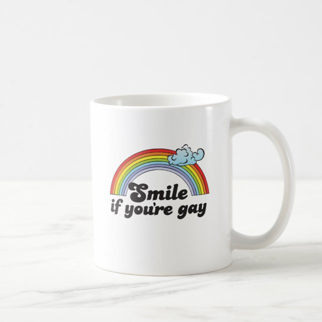 Smile if youre gay coffee mug (Right)