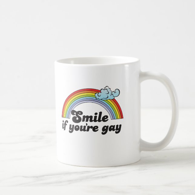 SMILE IF YOU'RE GAY COFFEE MUG (Right)