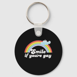 SMILE IF YOU'RE GAY KEY RING