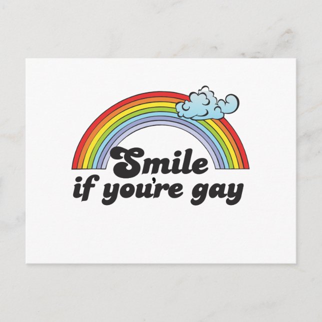 SMILE IF YOU'RE GAY POSTCARD (Front)