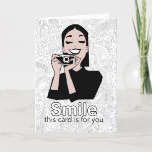 Smile I'm Thinking of You  Thank You Card