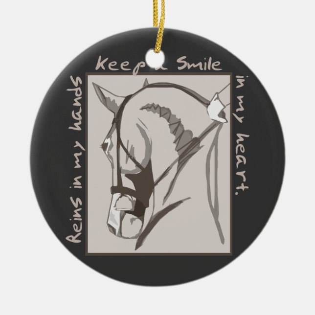 Smile In My Heart Ceramic Tree Decoration (Front)