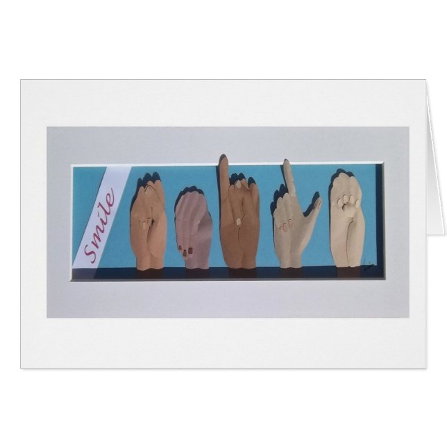 "Smile" in Sign Language (Front Horizontal)