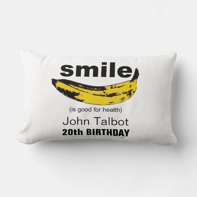 Smile is good for health 20th birthday Pillow (Front)
