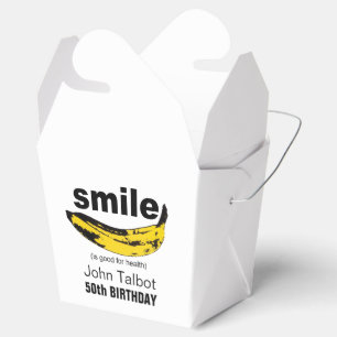 Smile is good for health 50th birthday Favour Box