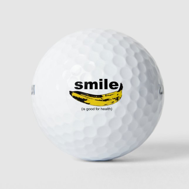 SMILE is good for health Humourous Golf Ball (Front)