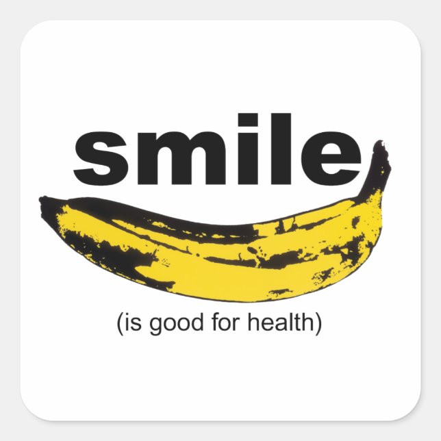 SMILE is good for health Square Sticker (Front)