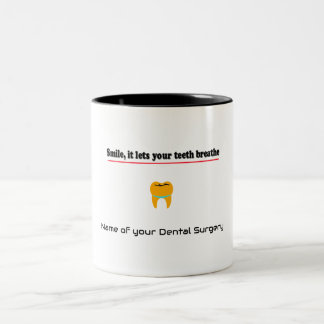 Smile, it let's your teeth breathe Two-Tone coffee mug