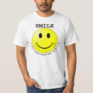 SMILE  IT MAKES PEOPLE WONDER WHAT YOU'RE UP TO T-Shirt